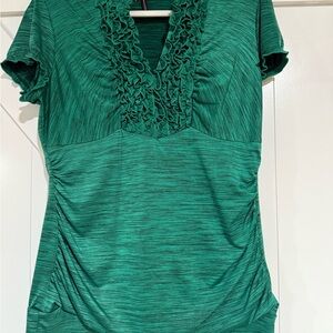 Maurices Teal Ruffled Blouse